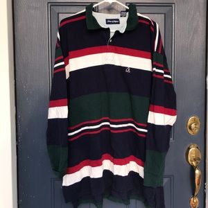 Men’s Striped long sleeve polo